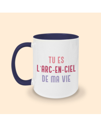 tasse bleu tu es l'arc en ciel de ma vie