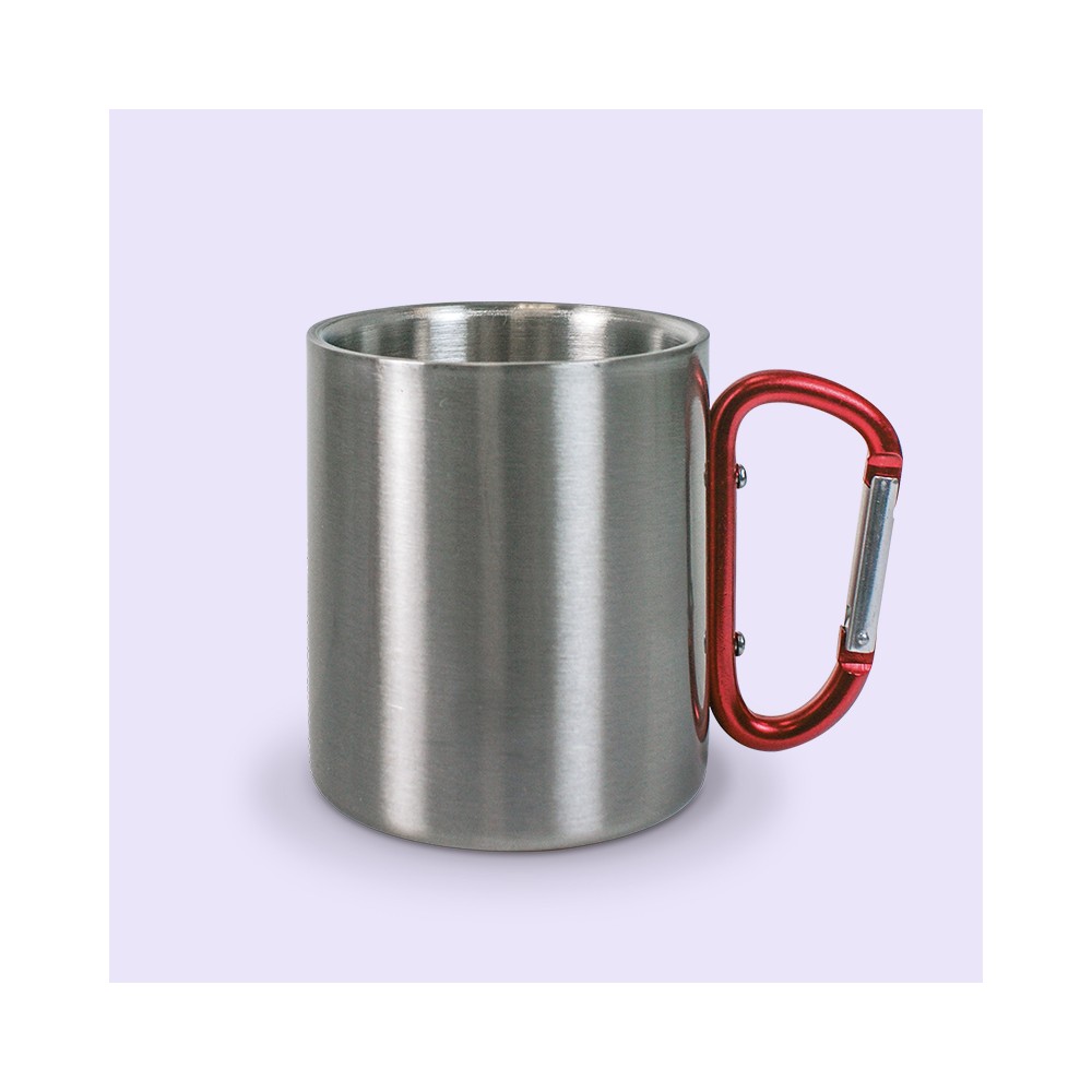 mug inox avec mousqueton personnalisé