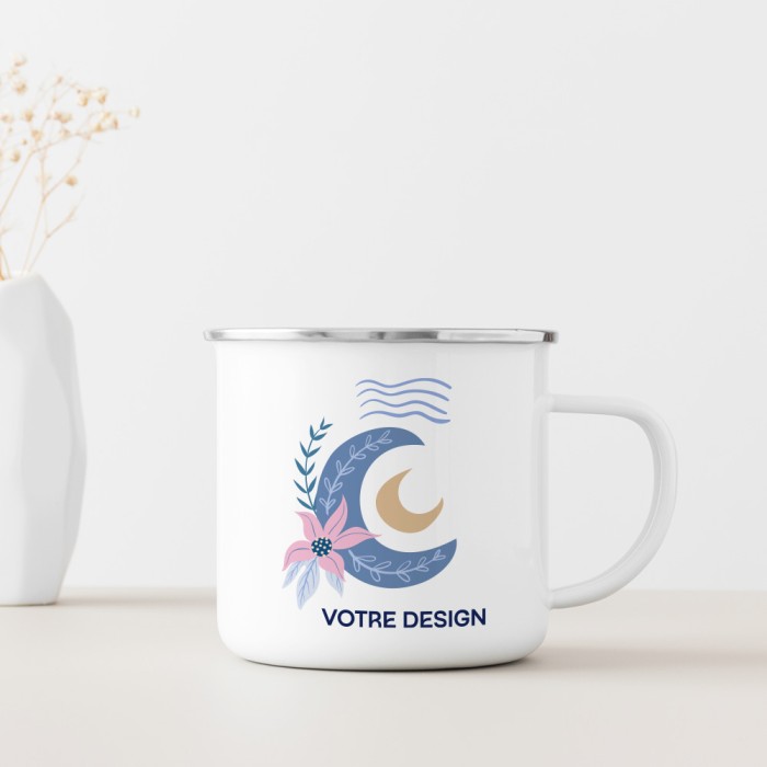 tasse émaillée à personnaliser