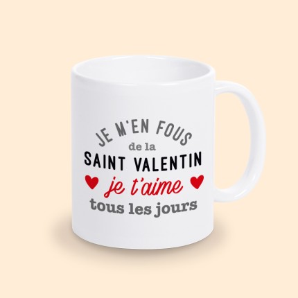 mug saint valentin je t'aime