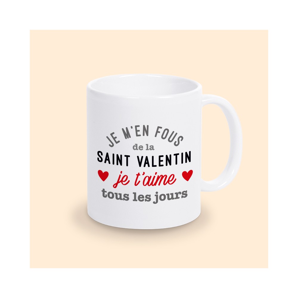 mug saint valentin je t'aime