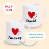 mug coeur personnalisé