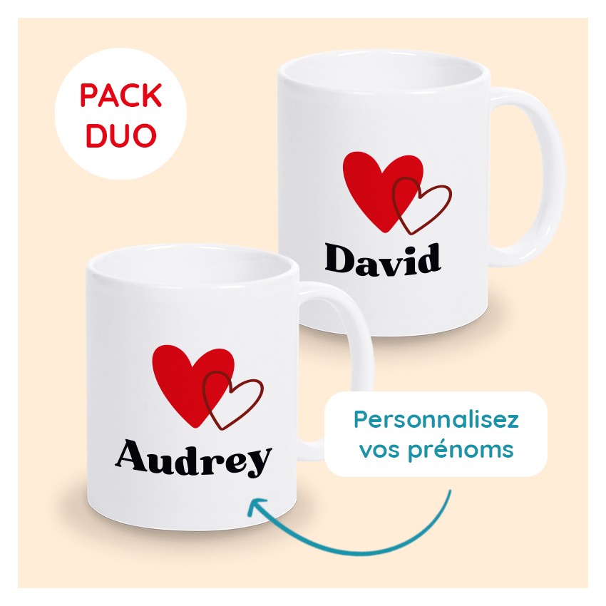 mug coeur personnalisé