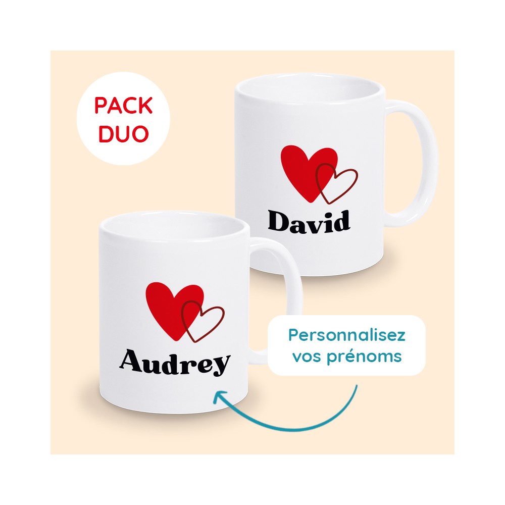 mug coeur personnalisé