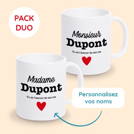 mugs saint valentin personnalisés