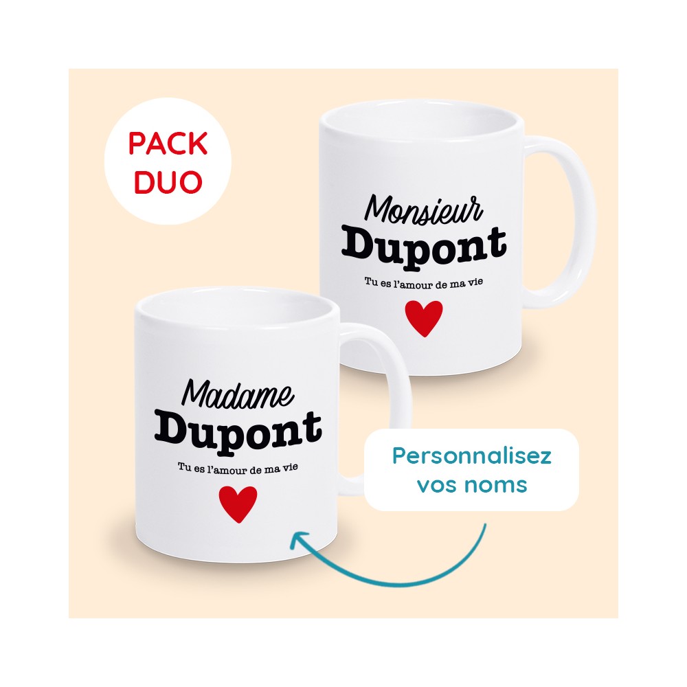 mugs saint valentin personnalisés