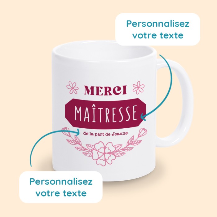tasse merci personnalisée