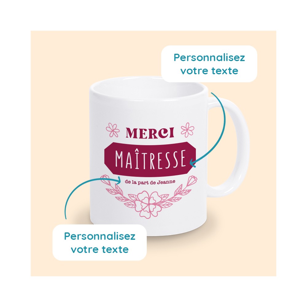 tasse merci personnalisée