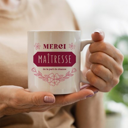 tasse merci personnalisée visuel