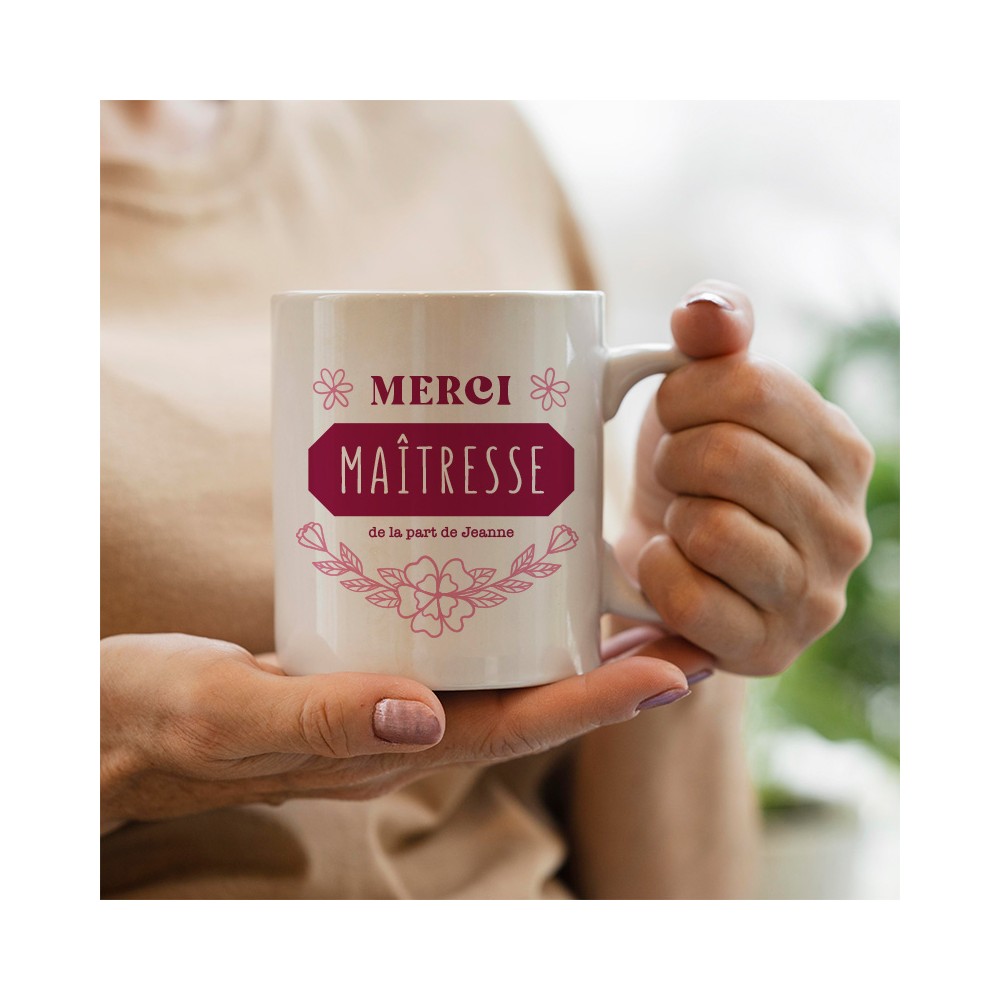 tasse merci personnalisée visuel