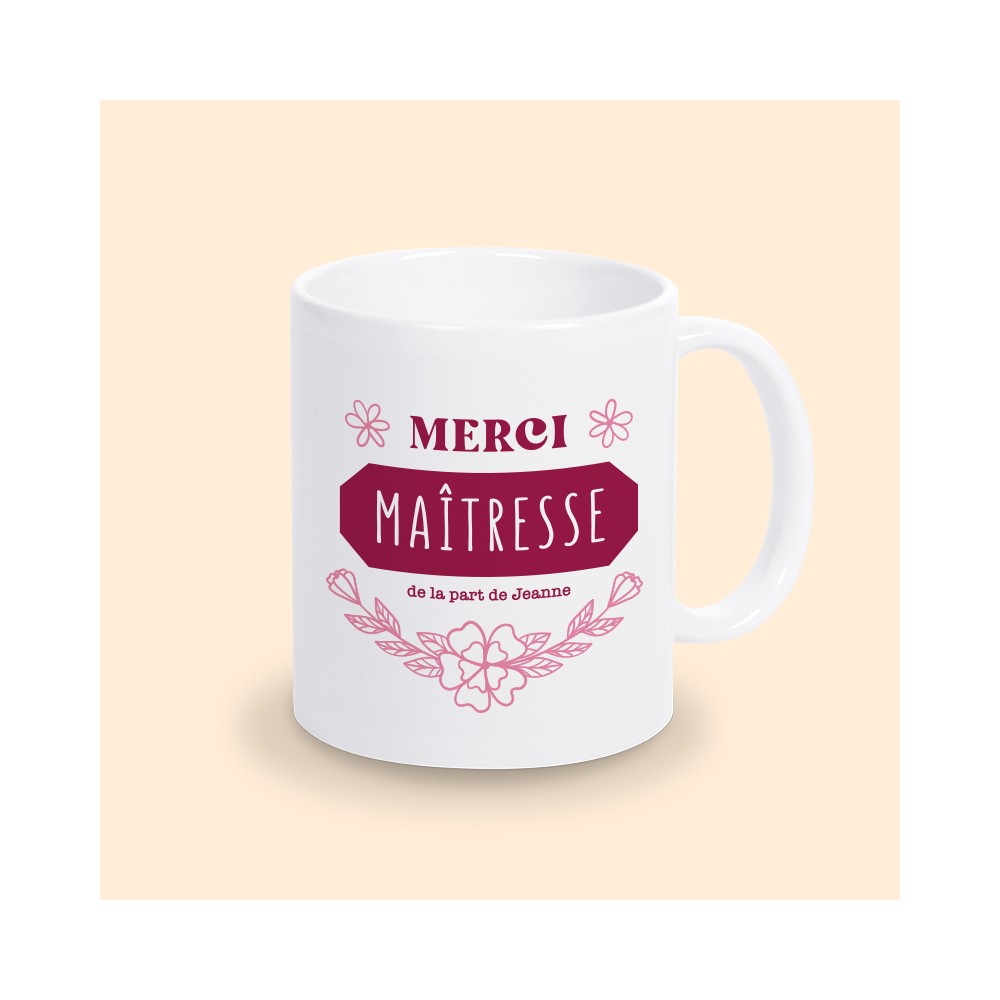 mug personnalisé merci