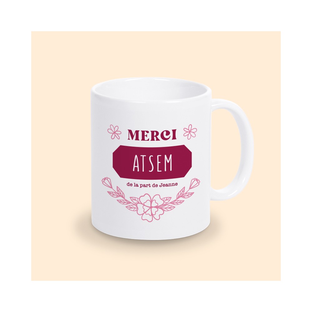 Mug Personnalisé Merci | Cadeau Nounou | Cadeau Maîtresse