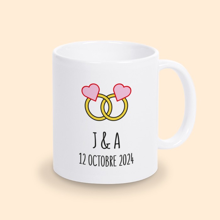 mug personnalisé mariage