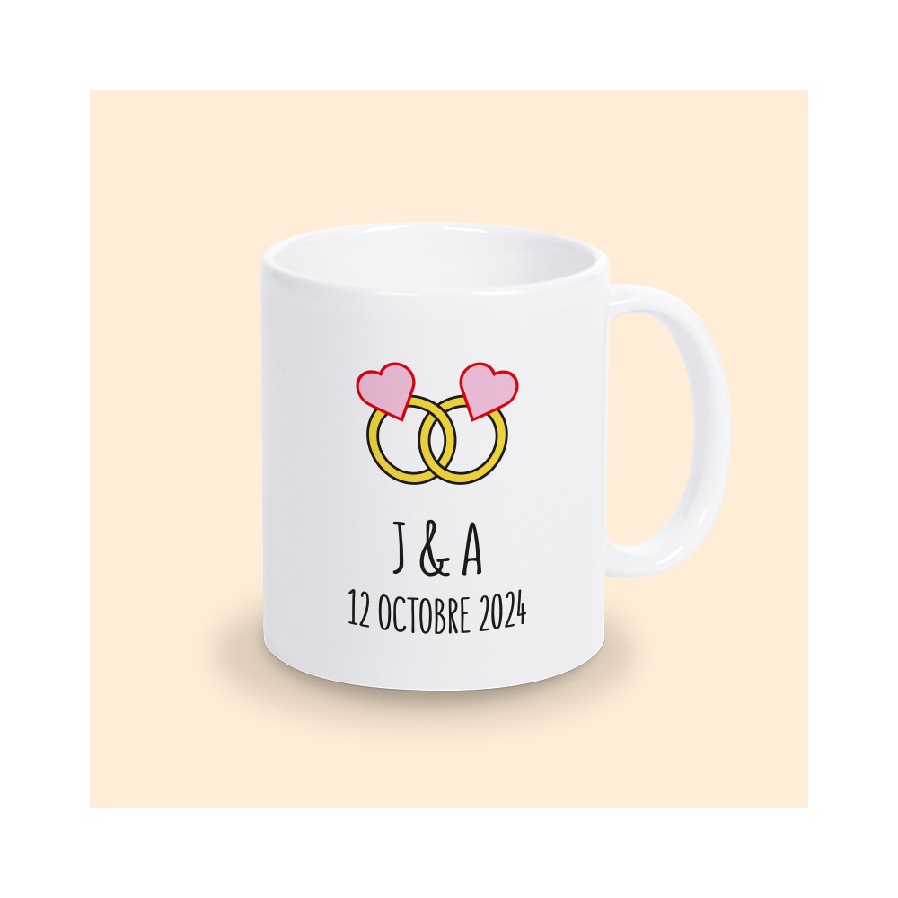 mug personnalisé mariage
