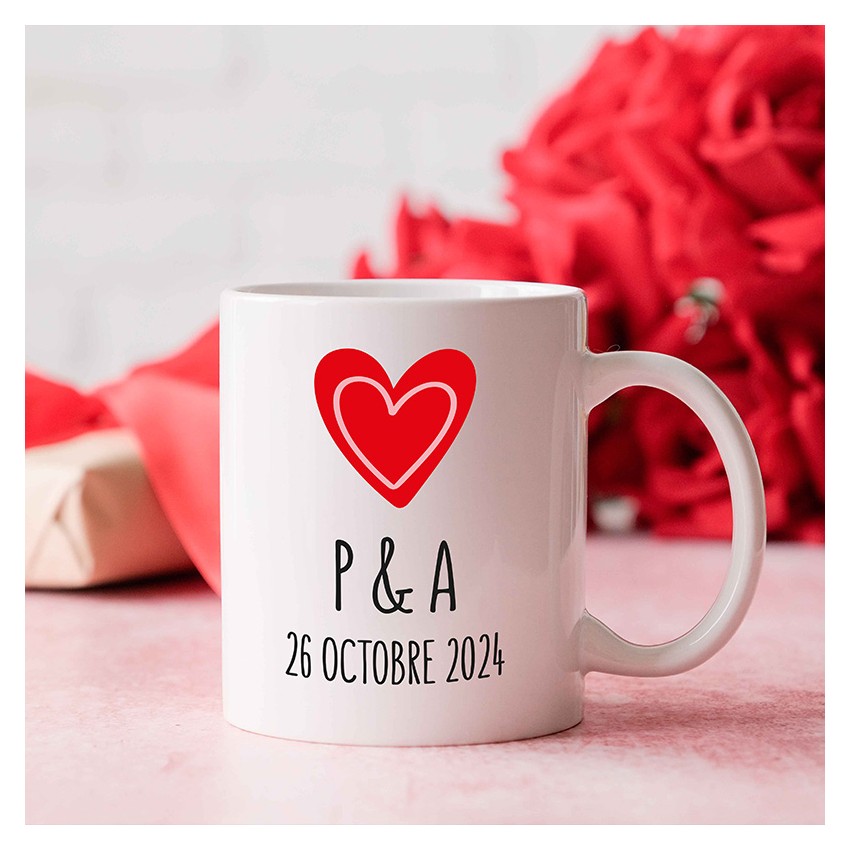 mockup mug couple personnalisé