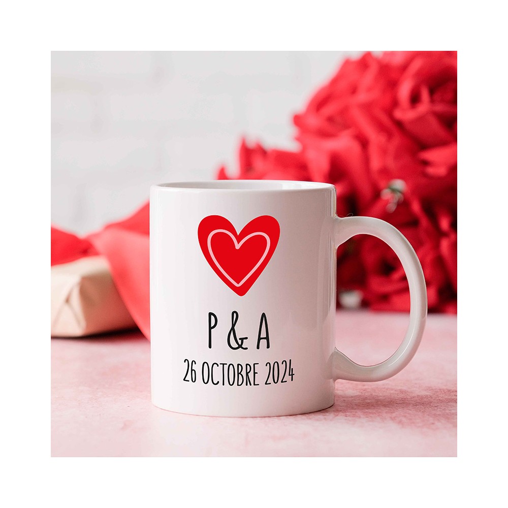 mockup mug couple personnalisé