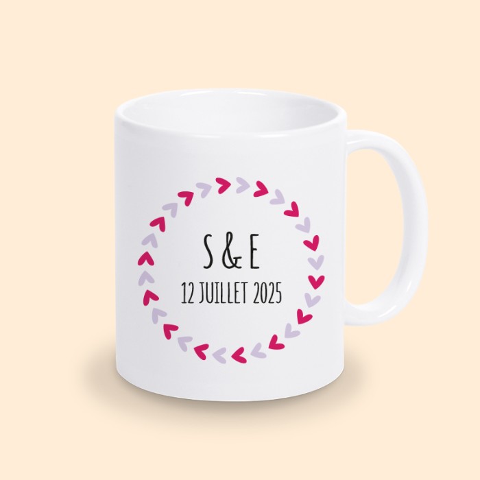 mug personnalisé initiales