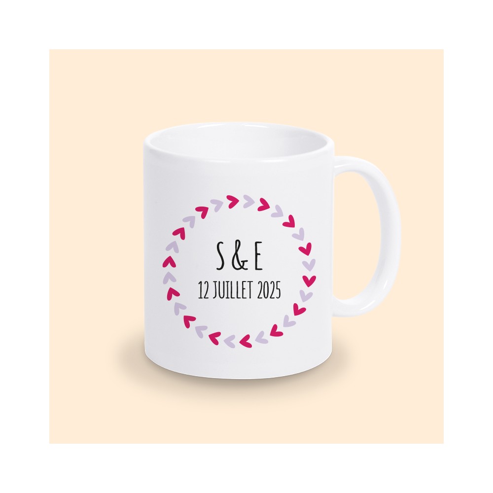 mug personnalisé initiales