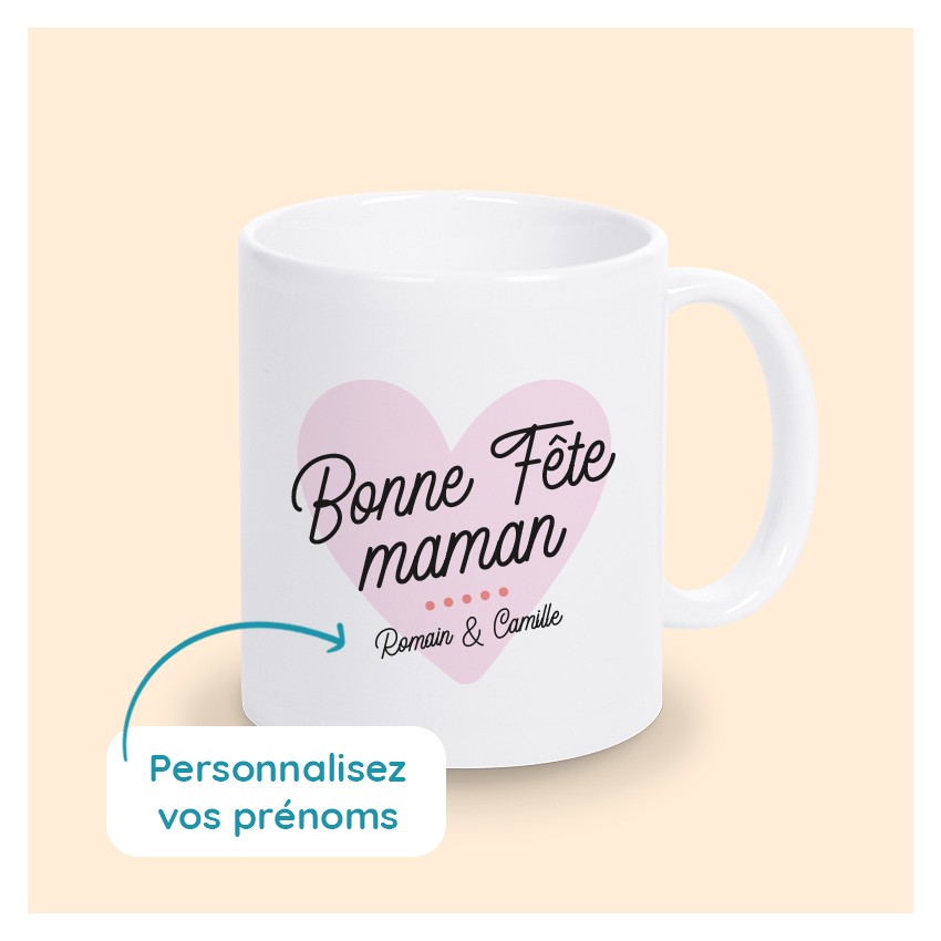 mug bonne fête maman personnalisé