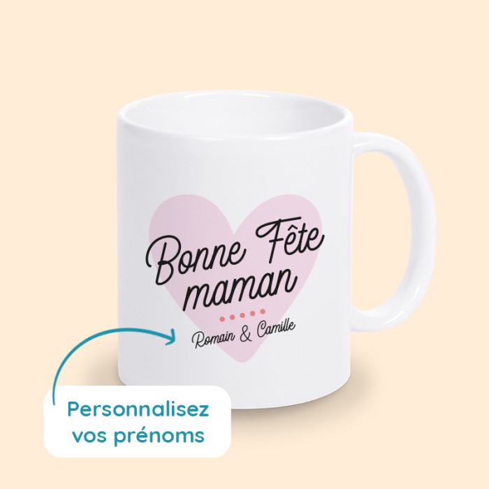 mug bonne fête maman personnalisé