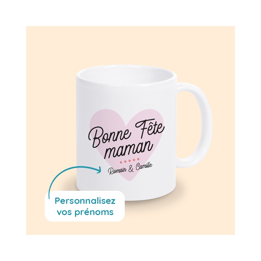 mug bonne fête maman personnalisé