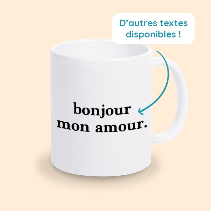 tasse bonjour mon amour