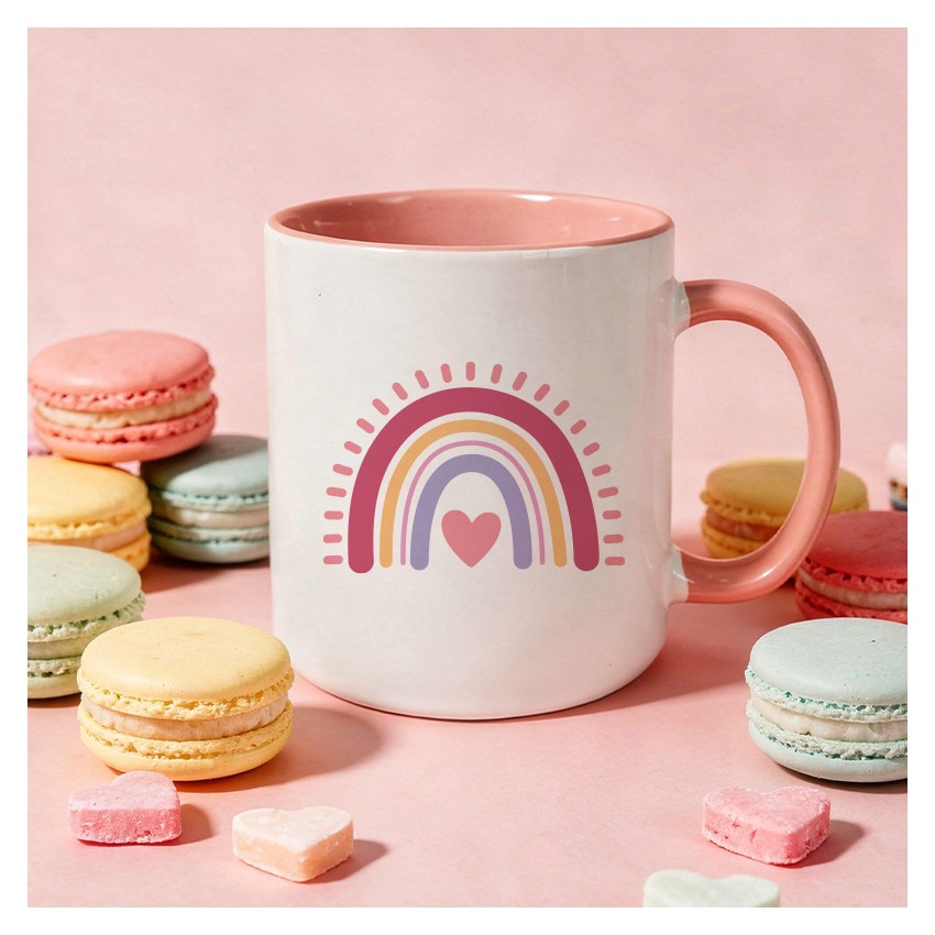 tasse rose tu es l'arc en ciel de ma vie