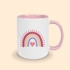 mug arc en ciel rose