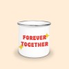 mug émaillé argent forever together