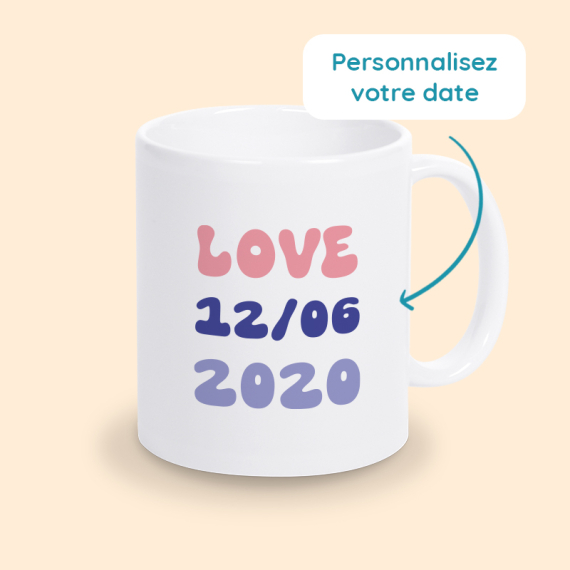 mug disco couple personnalisé