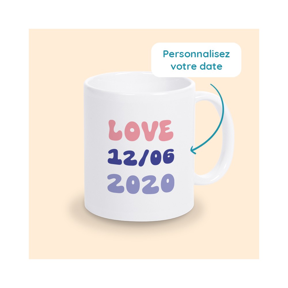mug disco couple personnalisé