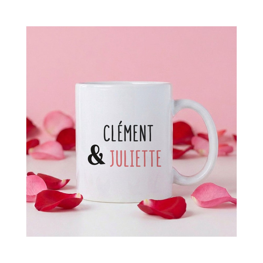 mug prénoms couple personnalisé