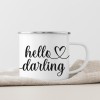 mug émaillé hello darling