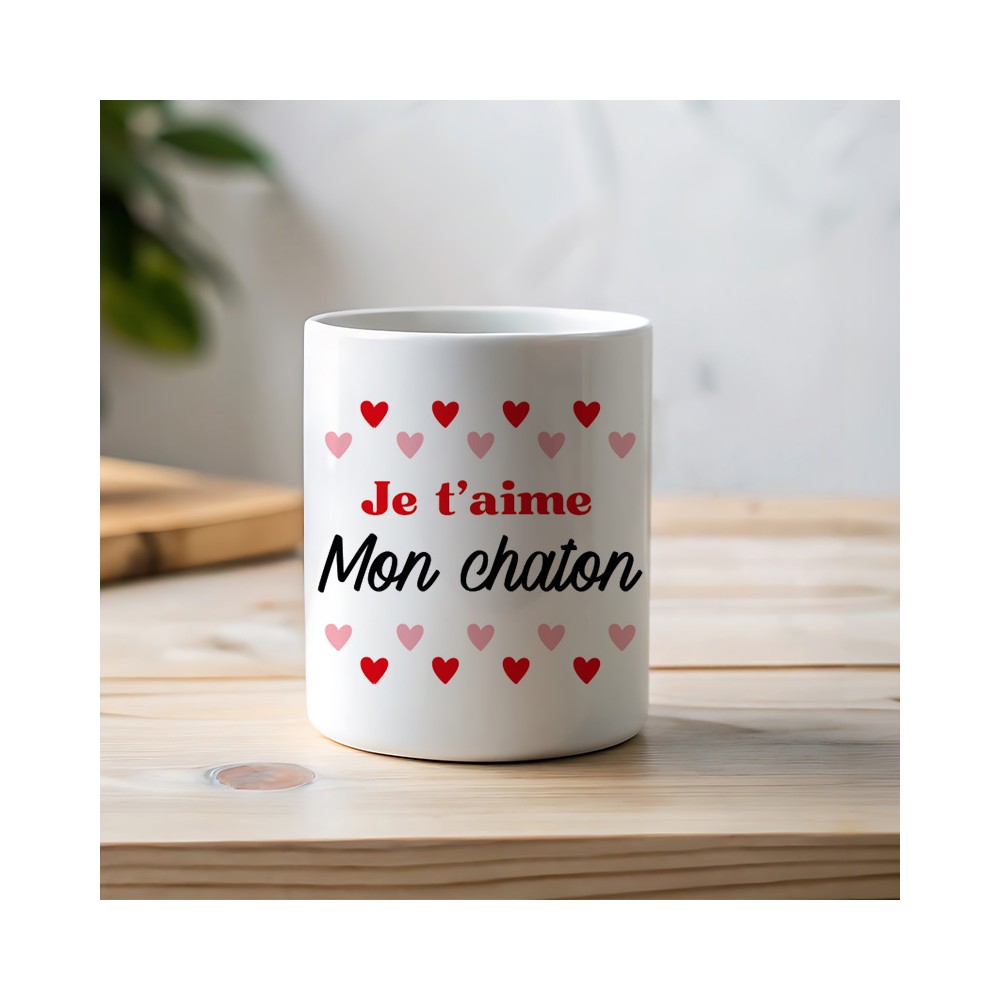mug je t'aime personnalisé