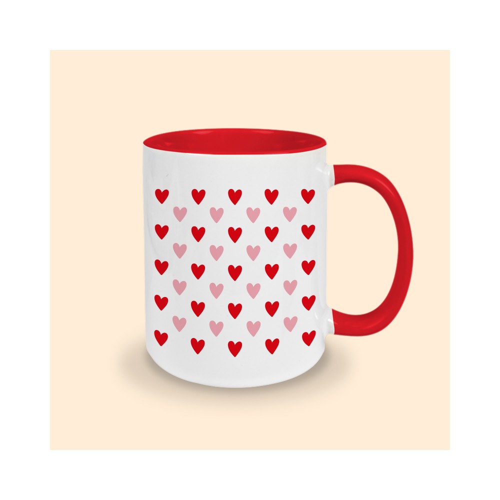mug rouge coeur