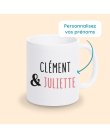 mug prénoms couple personnalisé