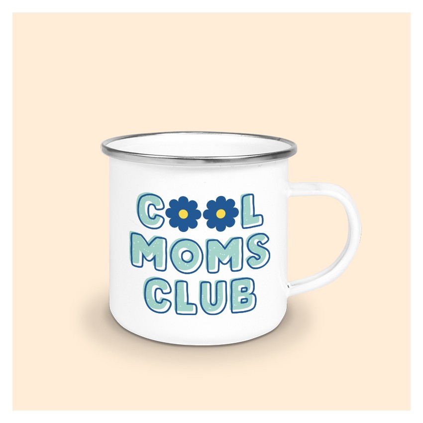 mug émaillé cool moms club