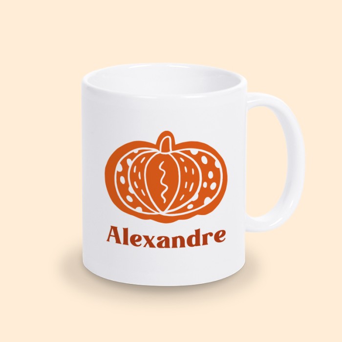 Mug citrouille personnalisé