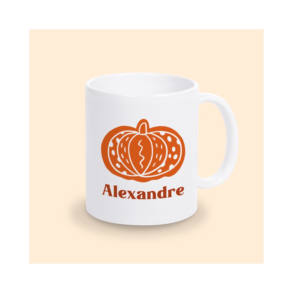 Mug citrouille personnalisé