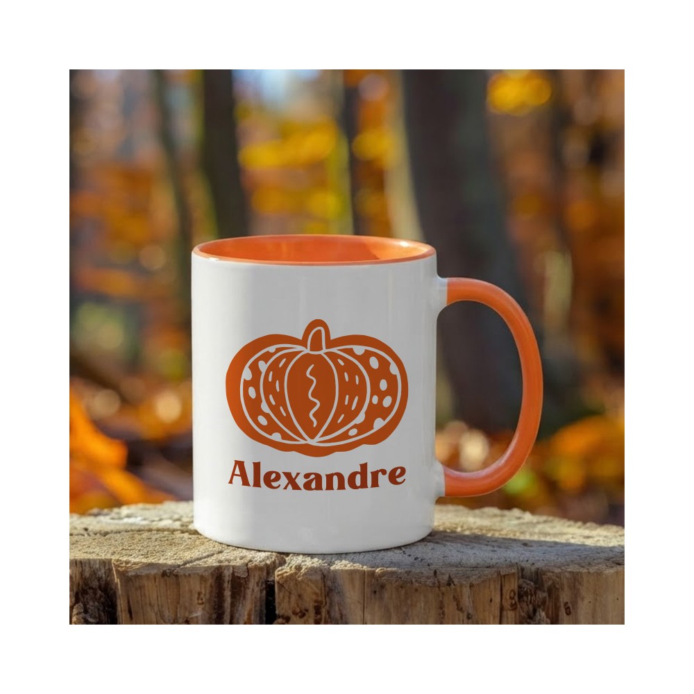 Mug Couleur Citrouille Personnalisé | Tasse Halloween