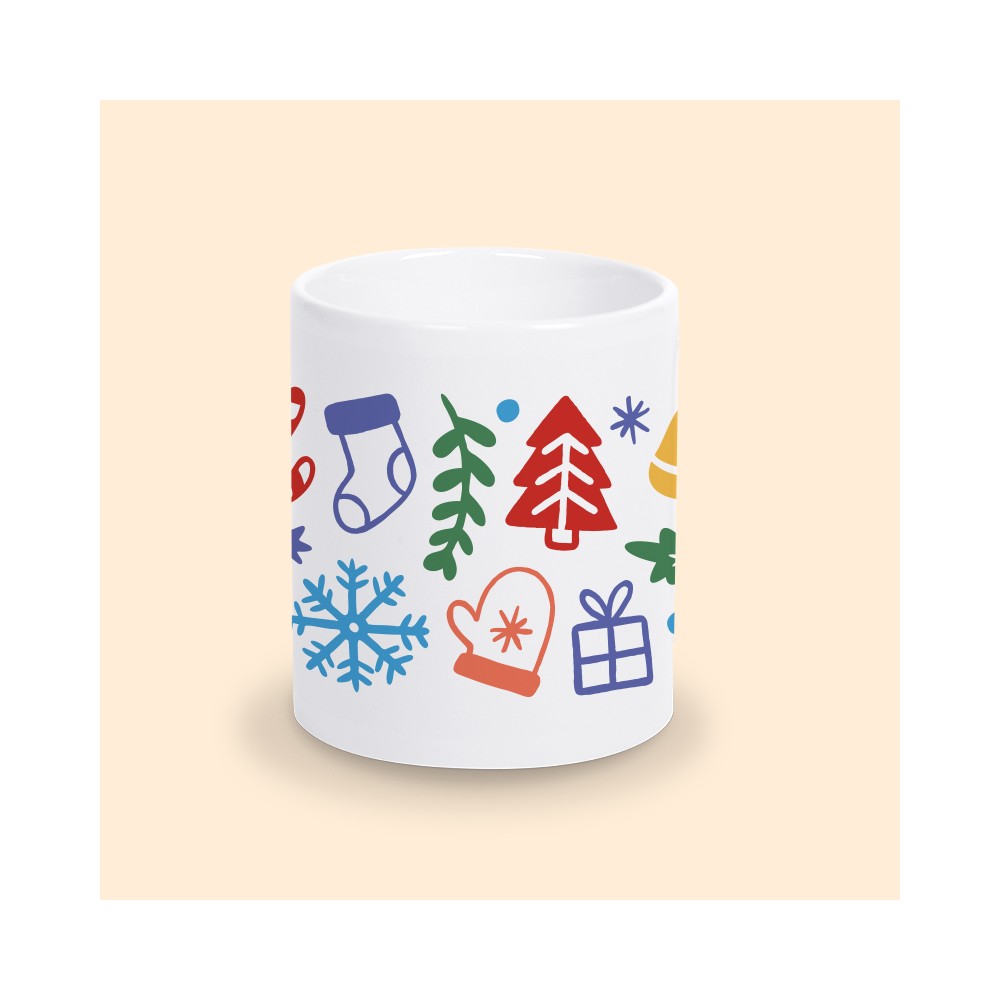 mug motif de noël