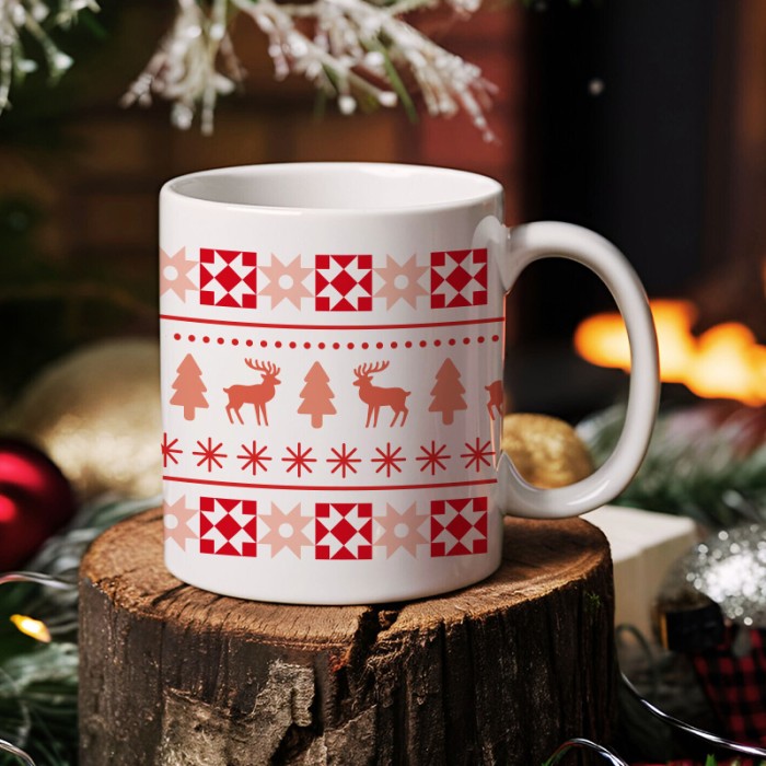 mug motif noël