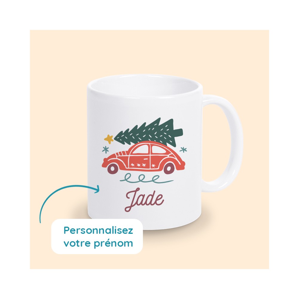mug sapin de noël personnalisé