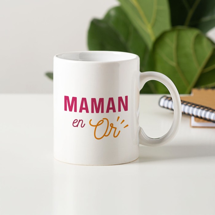 mug cadeau maman en or