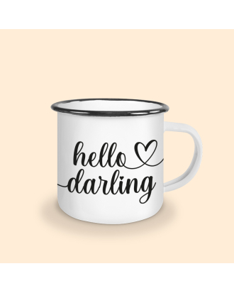 tasse émaillée hello darling