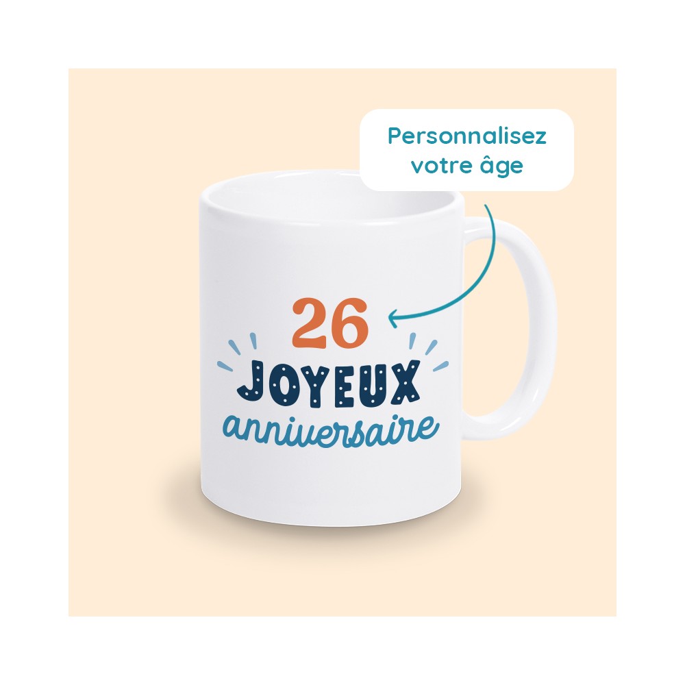 mug personnalisé anniversaire