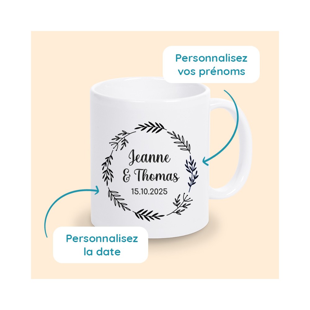 tasse personnalisée mariage