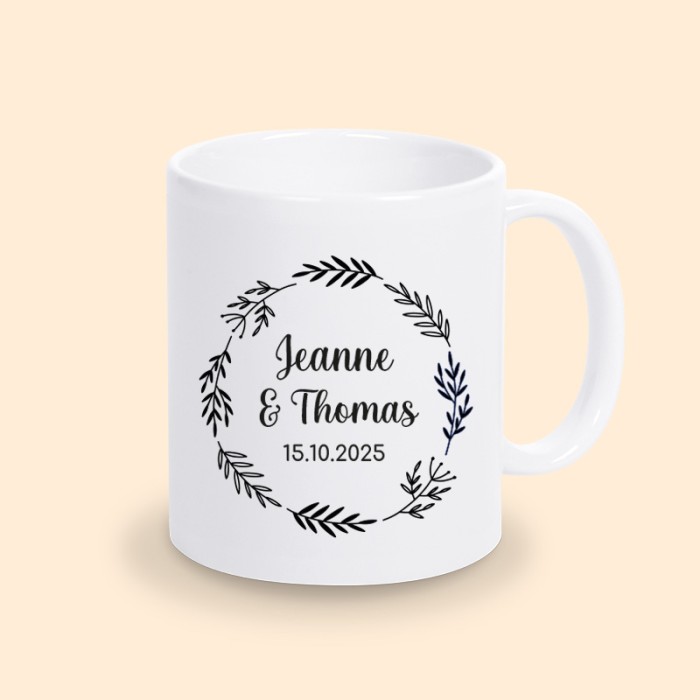 tasse personnalisable mariage