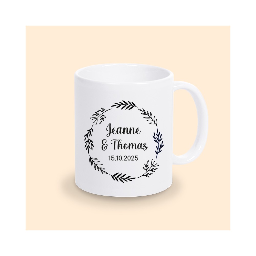 tasse personnalisable mariage