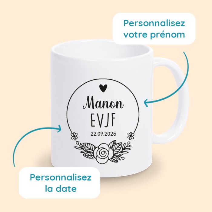 mug personnalisé EVJF